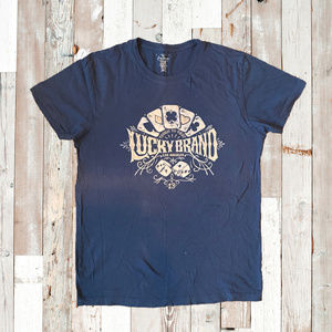🔺Sold🔺LUCKY BRAND Sz M Short Sleeve Poker Aces